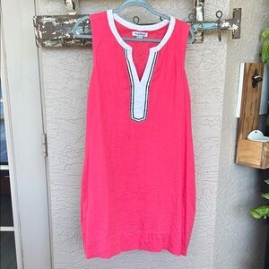 Tommy Bahama Coral Sleeveless Top with White Trim